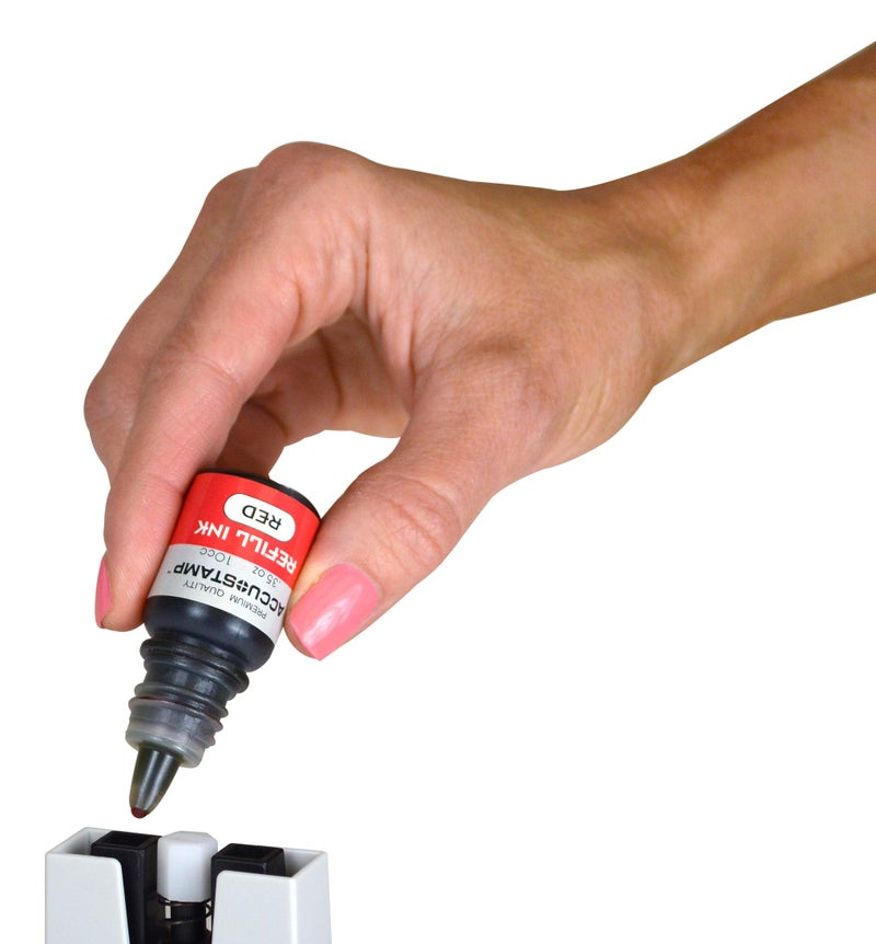AccuStamp Accu-Stamp Ink Refill, Pre-Inked, Red & Blue - Image 2